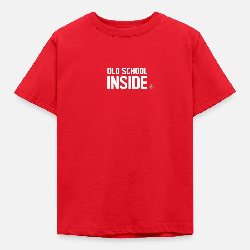 Old School Inside White - T-shirt Enfant - rouge