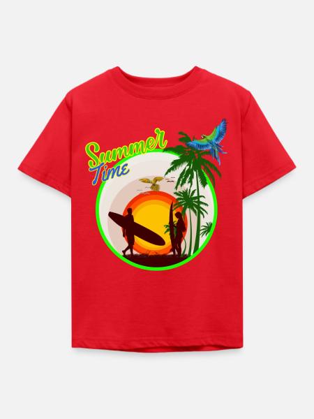 Sommerzeit - Kinder T-Shirt - Rot
