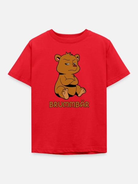 Brummbär - Kinder T-Shirt - Rot
