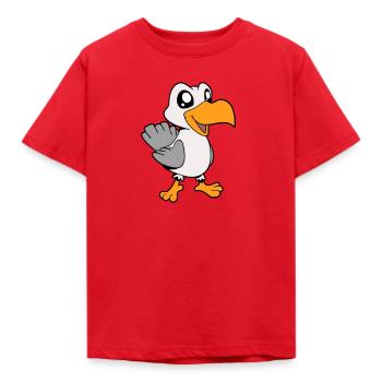 Kawaii Möwe - Kinder T-Shirt - Rot - Vorne - AI Model Kid Male (0cm)