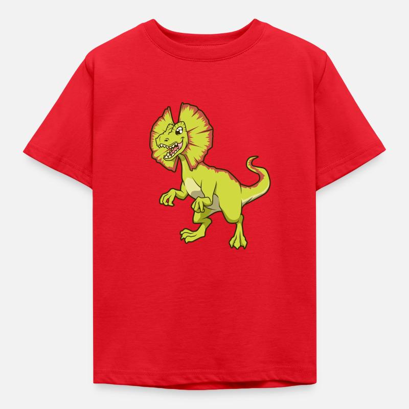 Kawaii Dilophosaurus - Kinder T-Shirt - Rot