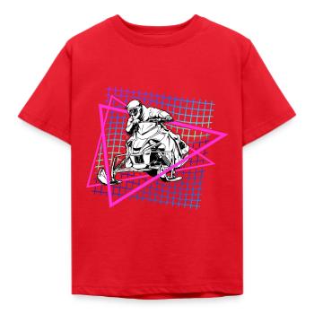 Motoneige Retrowave - T-shirt Enfant - rouge - Devant - AI Model Kid Male (0cm)