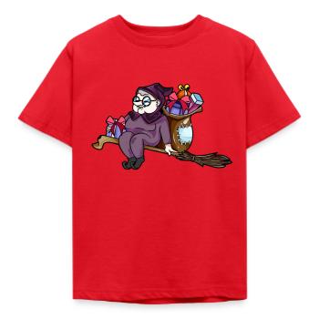 Monter sur le balai - Befana - T-shirt Enfant - rouge - Devant - AI Model Kid Male (0cm)