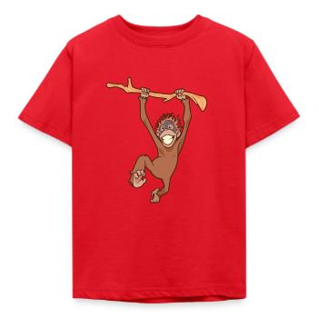 Kawaii Orang-Utan - Kinder T-Shirt - Rot - Vorne - AI Model Kid Male (0cm)