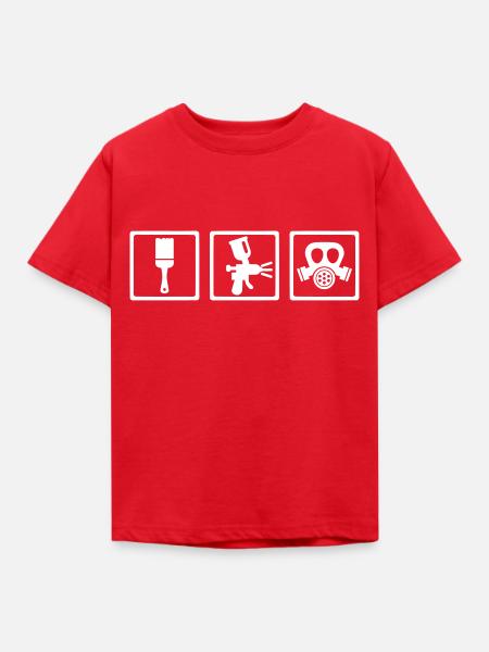 Lackierer - Kinder T-Shirt - Rot