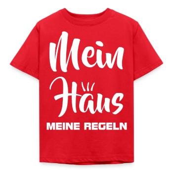 My house My rules - homeowner - Kids' T-Shirt - red - Front - AI Model Kid Male (0cm)