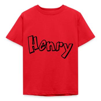 Henry T-Shirt Name Kind Geburtstag Geschenk - Kinder T-Shirt - Rot - Vorne - AI Model Kid Male (0cm)