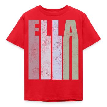 Ella prénom prénom style rétro - T-shirt Enfant - rouge - Devant - AI Model Kid Male (0cm)
