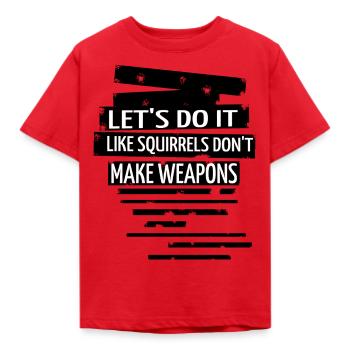 anti war 60s dove of peace funny sayings present - Kids' T-Shirt - red - Front - AI Model Kid Male (0cm)