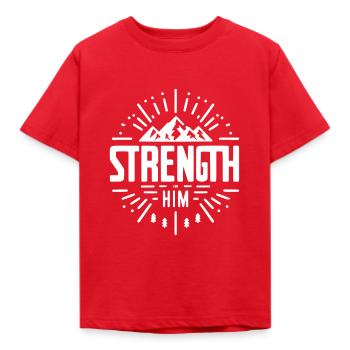 La force en lui - T-shirt Enfant - rouge - Devant - AI Model Kid Male (0cm)
