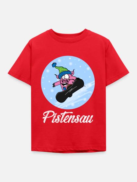 Pisten-Poops - Kinder T-Shirt - Rot