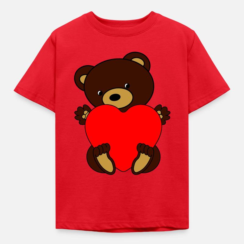 Teddy - Kinder T-Shirt - Rot