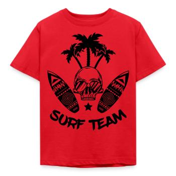 Surf Team - Kids' T-Shirt - red - Front - AI Model Kid Male (0cm)
