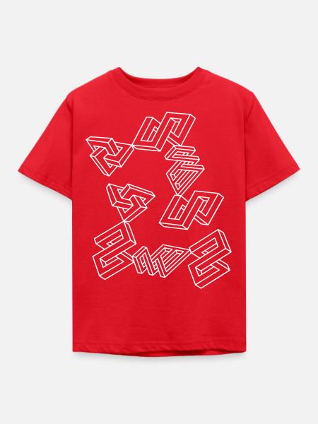 Illusion d’optique - T-shirt Enfant - rouge
