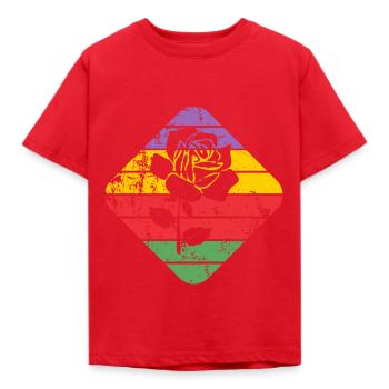 Rose - T-shirt Enfant - rouge - Devant - AI Model Kid Male (0cm)
