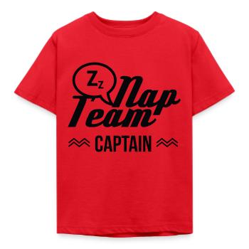 Nap Team Captain - Lunch nap gift - Kids' T-Shirt - red - Front - AI Model Kid Male (0cm)