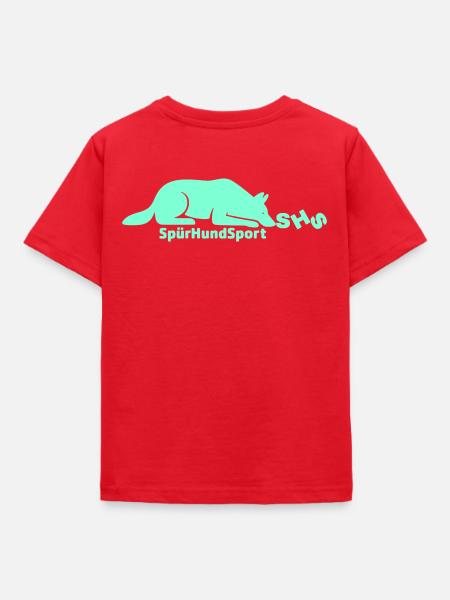 SHS Logo aquamarin - Kinder T-Shirt - Rot