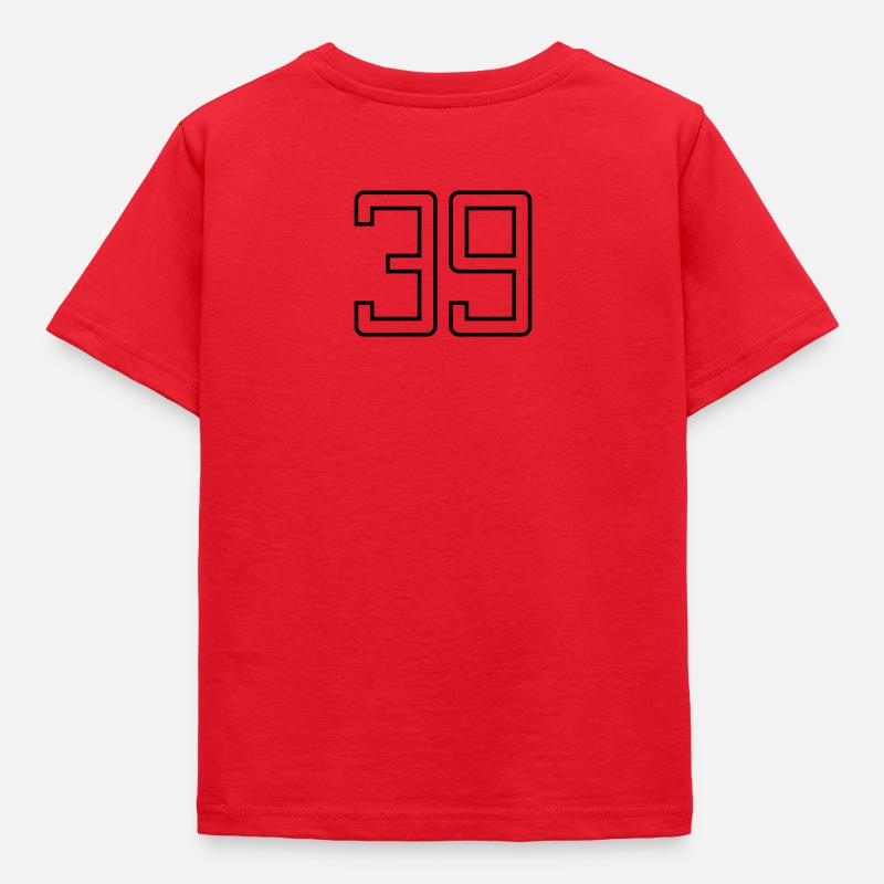 Numéro 39 (Style Université) - T-shirt Enfant - rouge
