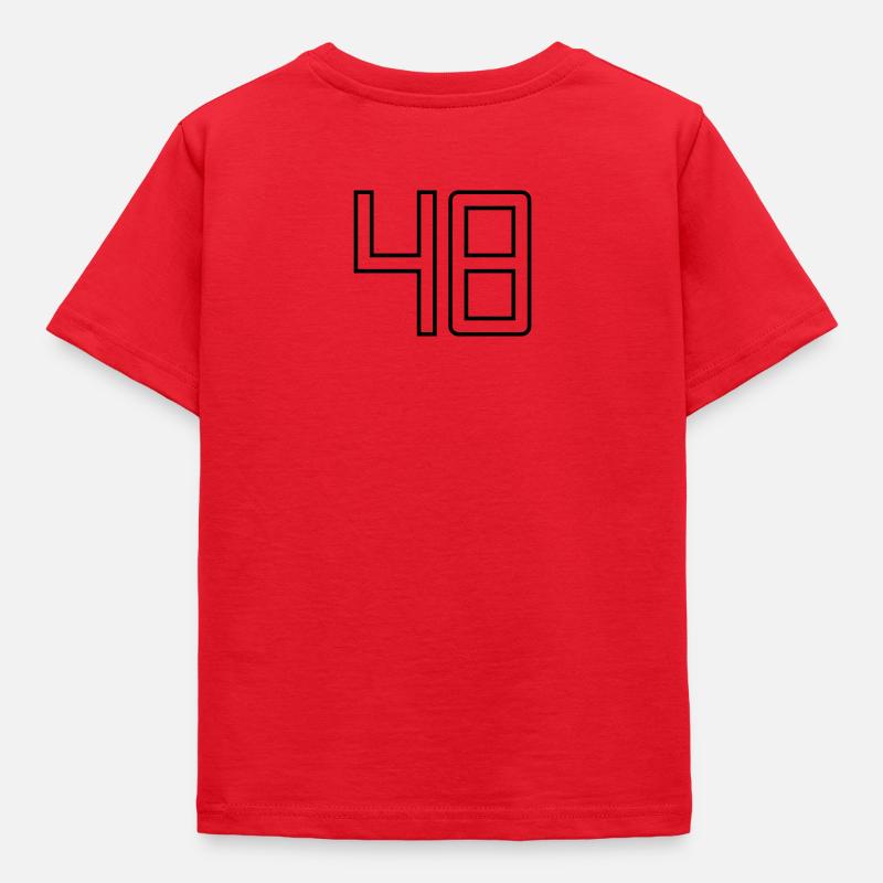 Numéro 48 (Style Université) - T-shirt Enfant - rouge