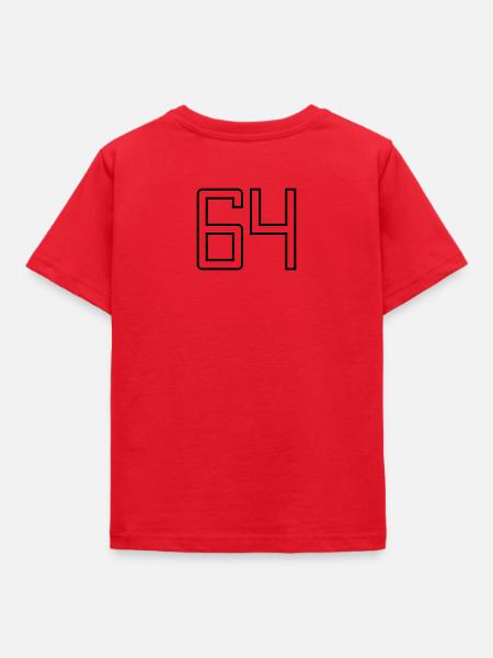 Nummer 64 (Universitätsstil) - Kinder T-Shirt - Rot