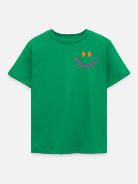 Whatever Smile - Lustiges Y2K Statement Design - Kinder T-Shirt - Kelly Green