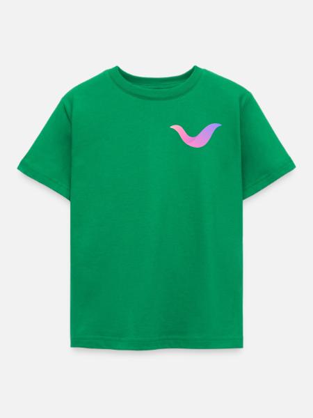 Gradient Swoosh-Nebel - Kinder T-Shirt - Kelly Green
