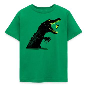 Krokodil Ich Hab Dich Zum Fressen Gern - Kinder T-Shirt - Kelly Green - Vorne - AI Model Kid Male (0cm)