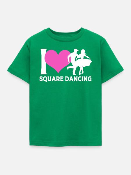 Square Dance - Kinder T-Shirt - Kelly Green