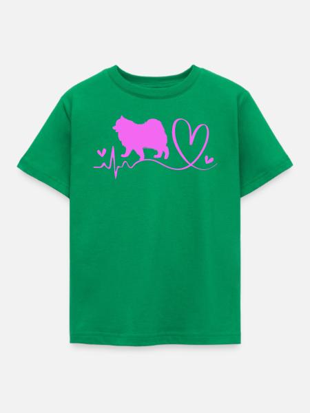 Samojede Hund Samoyed - Kinder T-Shirt - Kelly Green