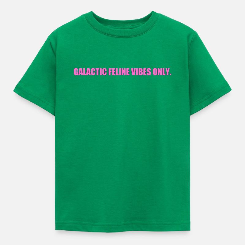 Vibrations de Chat Galactique - T-shirt Enfant - vert