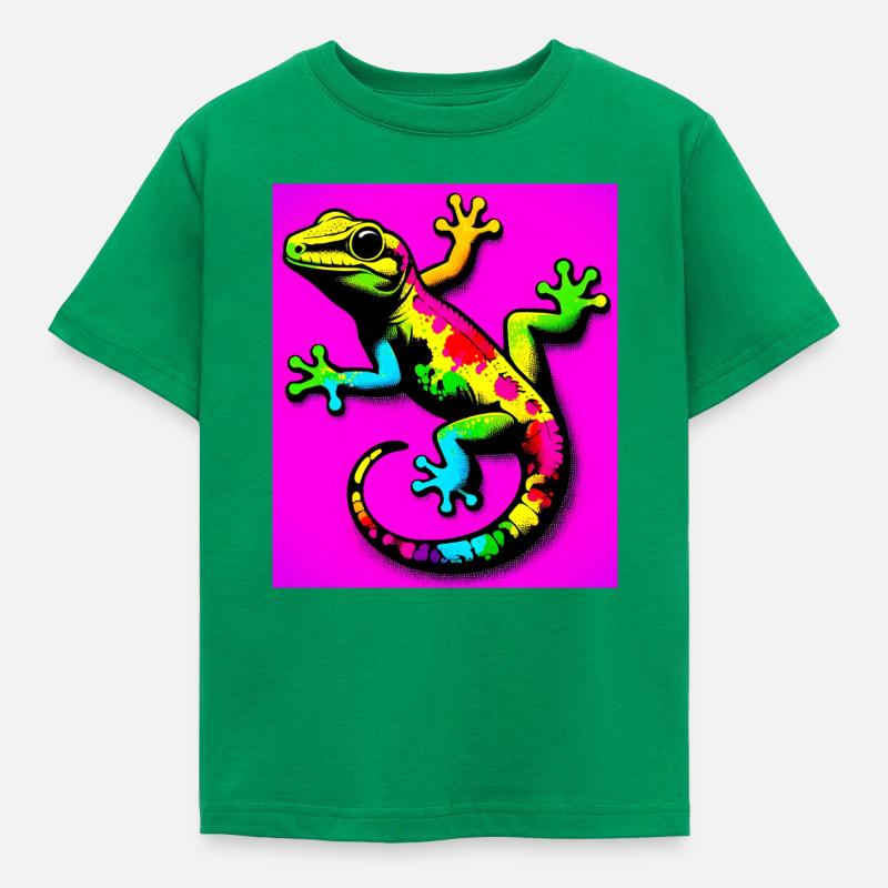 Gecko - Kinder T-Shirt - Kelly Green