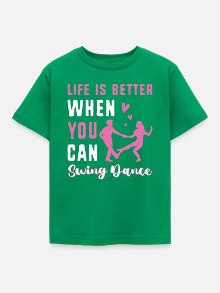 Swing Swing-Musik - Kinder T-Shirt - Kelly Green