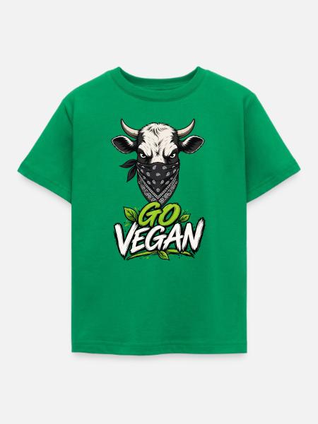 Go Vegan - Kinder T-Shirt - Kelly Green