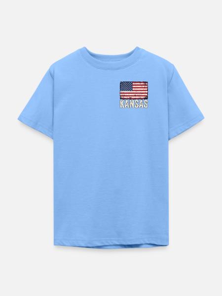 USA Kansas - Teenager T-Shirt - Himmelblau