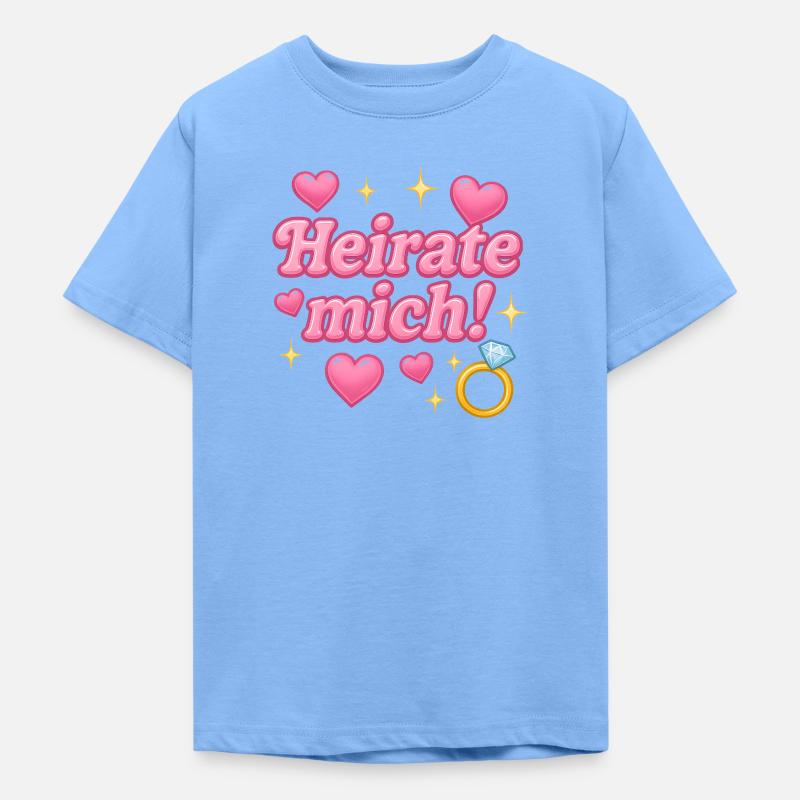 Épouse-moi! / Conception Y2K - T-shirt Ado - bleu ciel