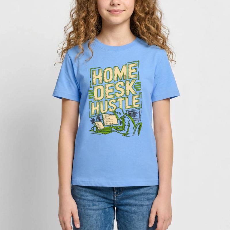 Remote Developer Home Desk Hustle Remote Coder Teenager T-Shirt
