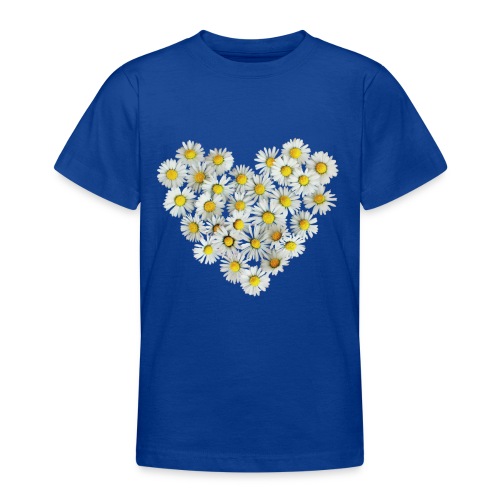 Gänseblümchen Herz Frühling Daisy Blüte Blume - Teenager T-Shirt