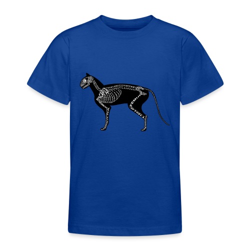 Cat Skeleton - Teenage T-Shirt