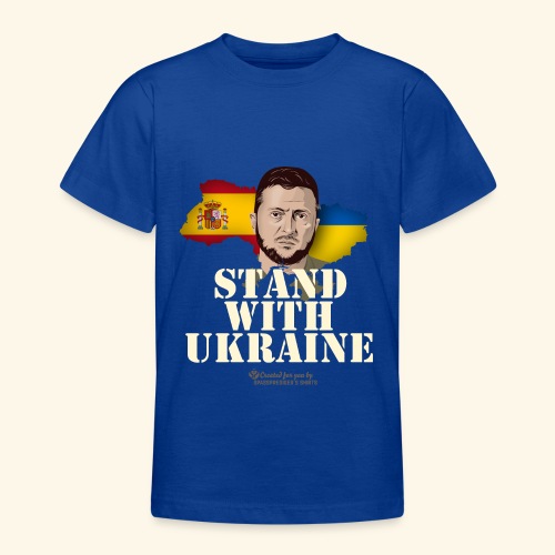 Ukraine Spanien Unterstützer T-Shirt Design - Teenager T-Shirt