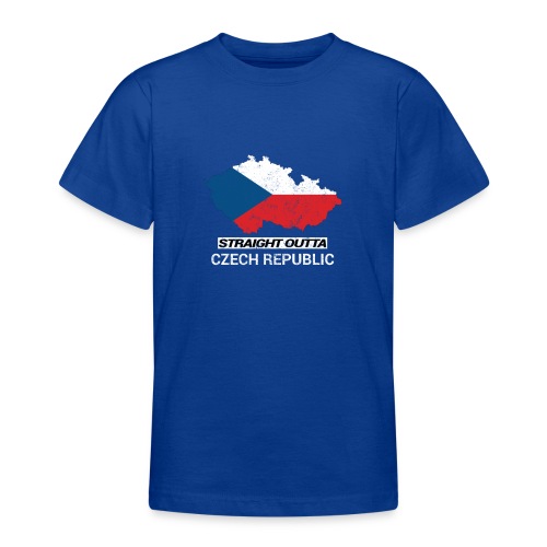 Straight Outta Czech Republic country map - Teenage T-Shirt