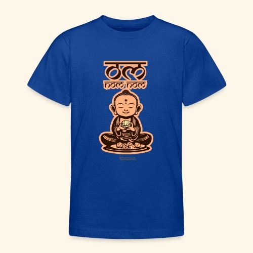 Om Nom Nom Buddha mit Keks - Teenager T-Shirt