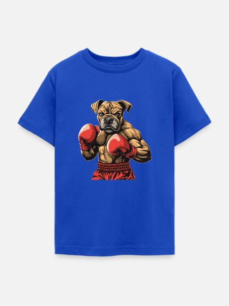 Boxer Hund - Teenager T-Shirt - Royalblau