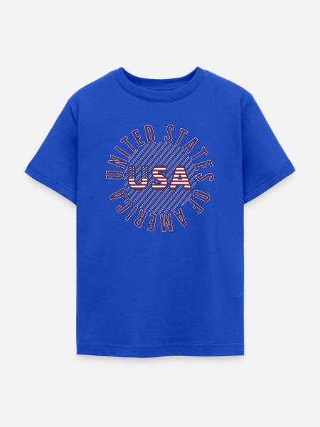 USA - Teenager T-Shirt - Royalblau