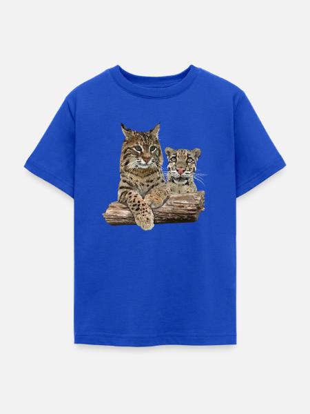 Luchs und Nebelparder - Teenager T-Shirt - Royalblau