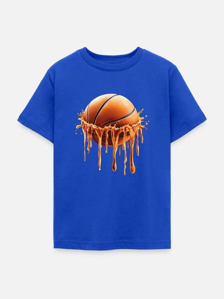 Basketball tropfend - Teenager T-Shirt - Royalblau