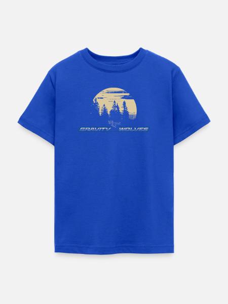 Gravity Wolves Moonlight - Teenager T-Shirt - Royalblau