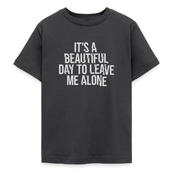 leave me alone day - Teenager T-Shirt - Dunkelgrau - Vorne - AI Model Teenager Male light (155cm)