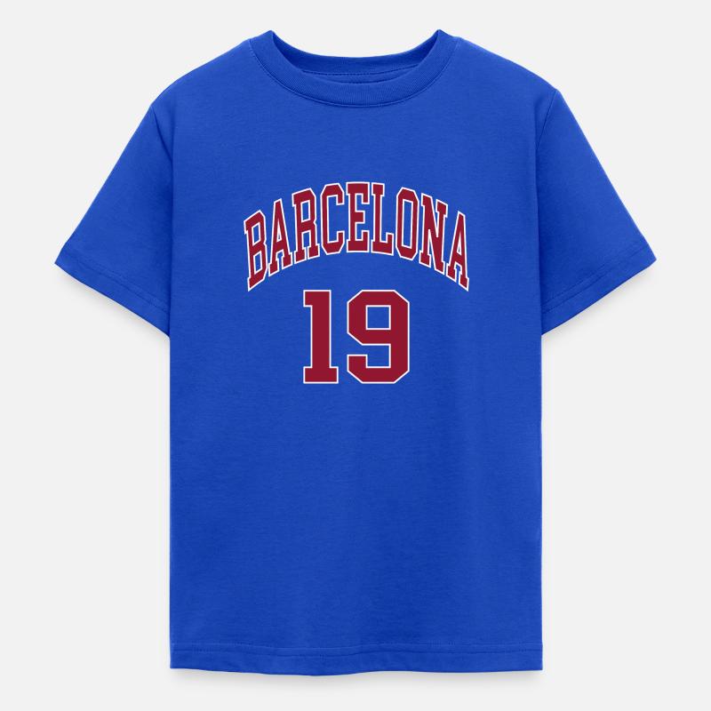 Barcelone 19 - T-shirt Ado - bleu royal