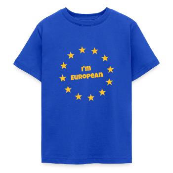Ich bin Europäer - Teenager T-Shirt - Royalblau - Vorne - AI Model Teenager Male light (155cm)