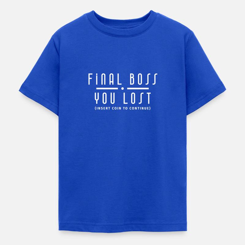 Final Version Blanc Gamer - T-shirt Ado - bleu royal